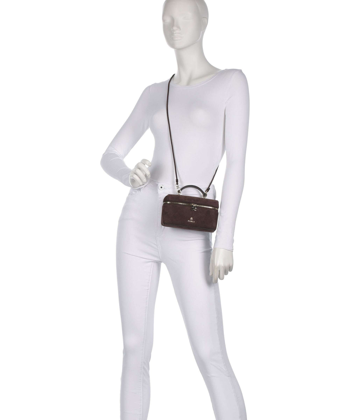 Furla Camelia Micro Crossbody bag toni cioccolato