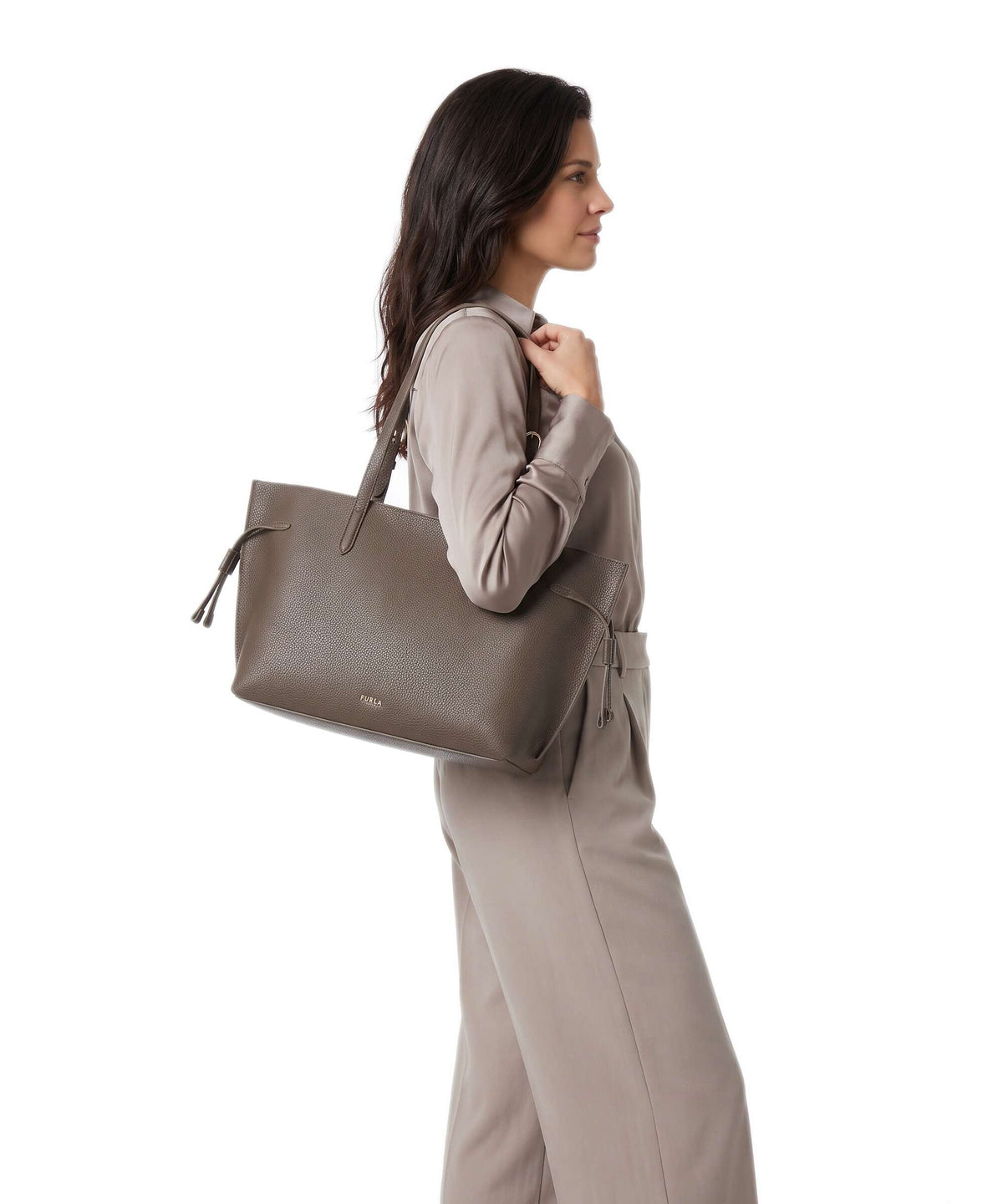 Furla Ava M Tote bag mogano/cremino