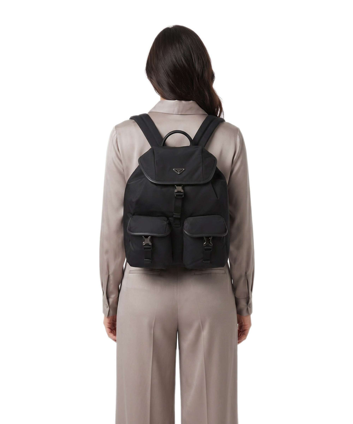 Emporio Armani Nylon Recycled Backpack black beauty
