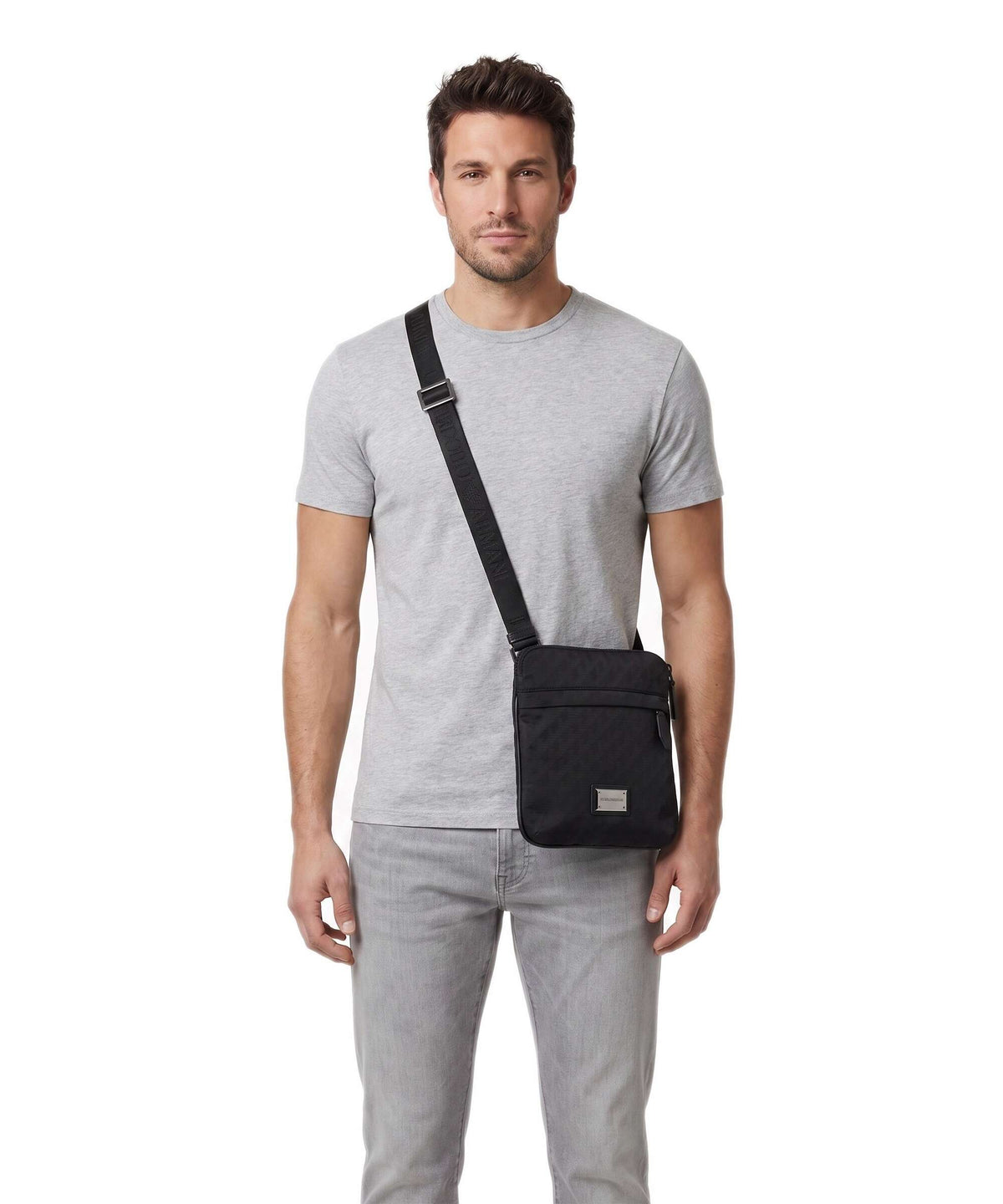 Emporio Armani Eagle All Over Crossbody bag black beauty
