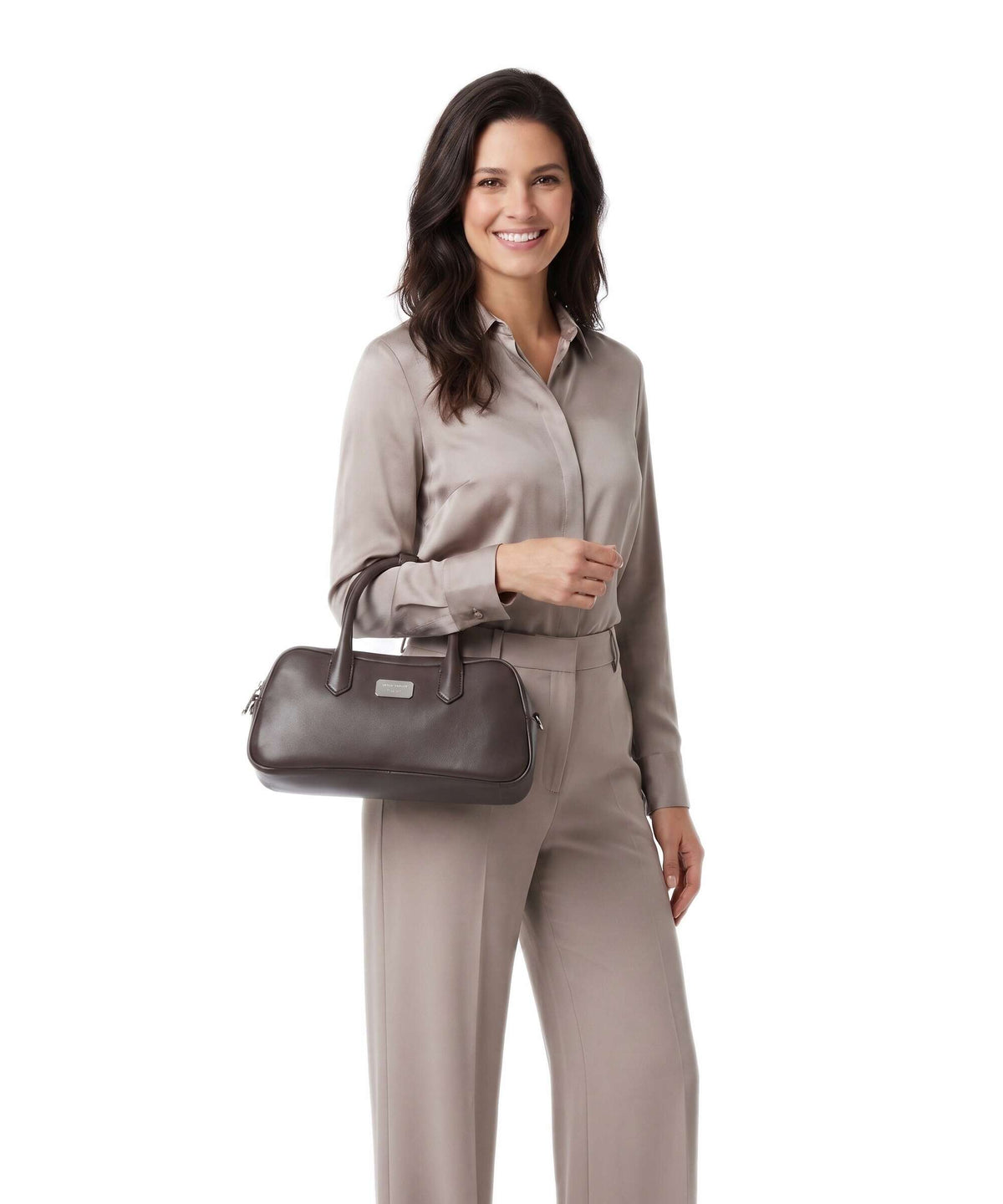 Emporio Armani Cassandra M Handbag dark smoke