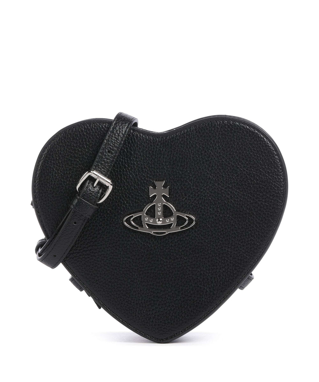 Vivienne Westwood Louise Heart Grain Crossbody bag black