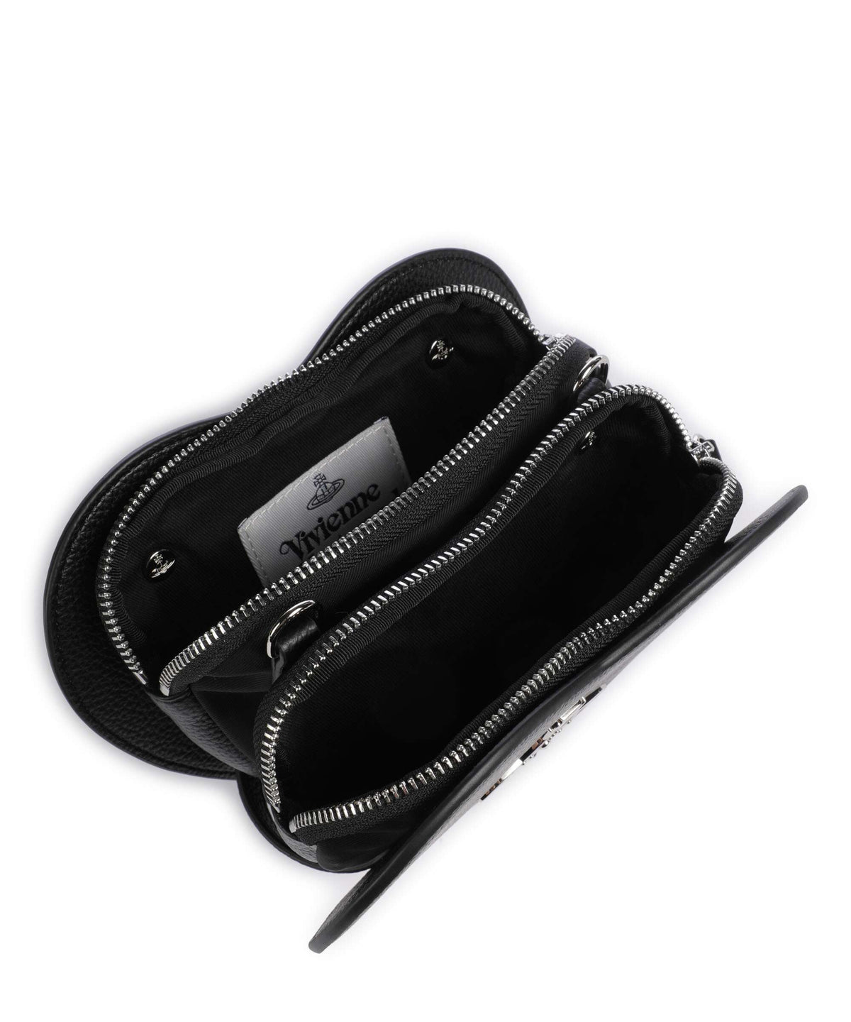 Vivienne Westwood Louise Heart Grain Crossbody bag black