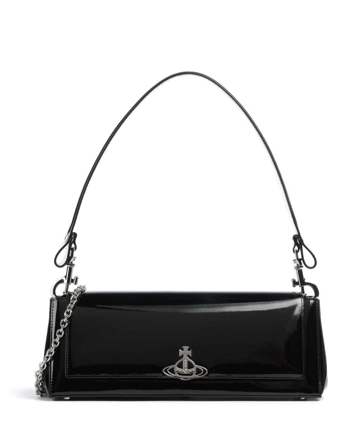 Vivienne Westwood Hazel Shiny Patent Large Shoulder bag black