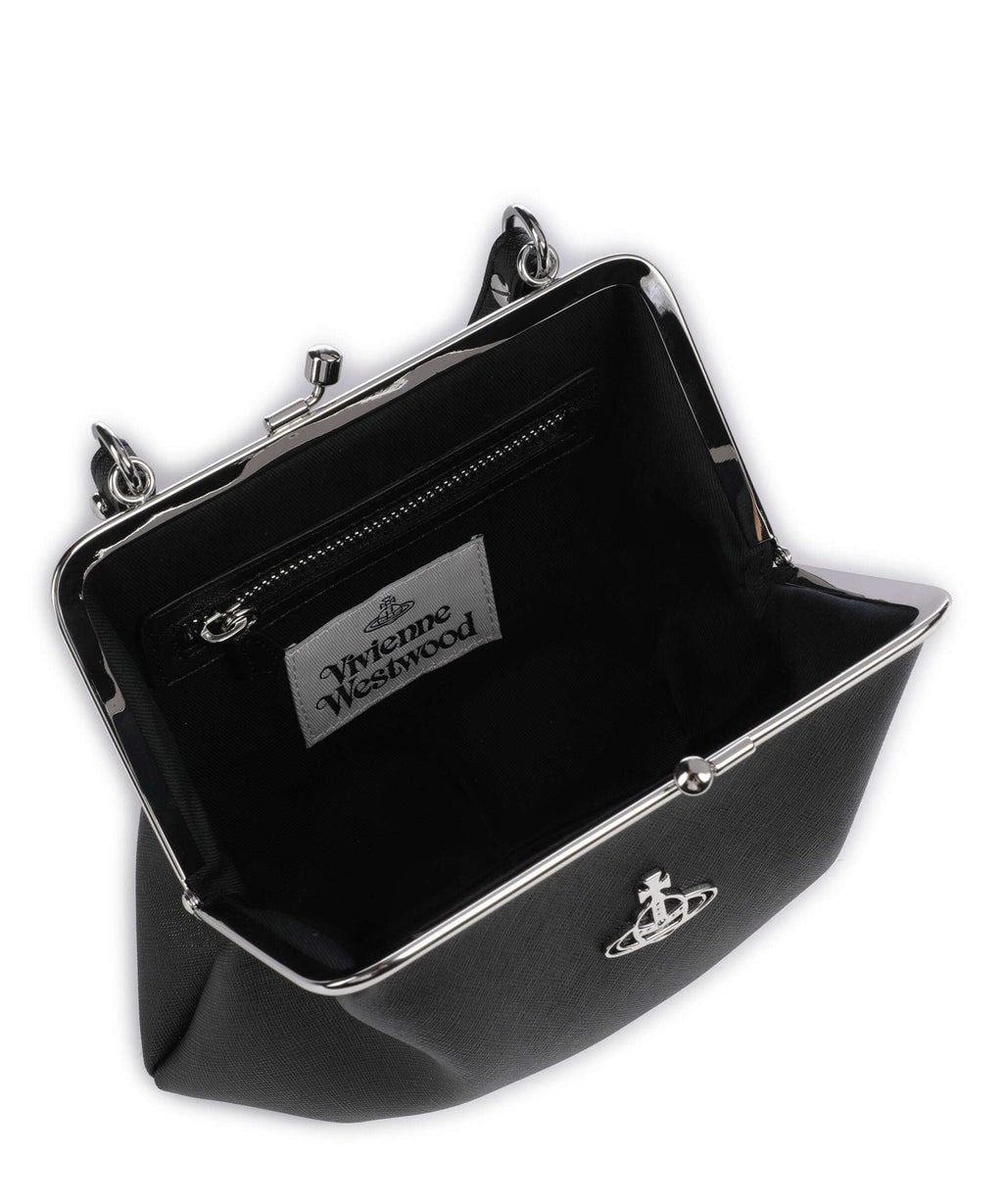 Vivienne Westwood Granny Frame Saffiano Crossbody bag black