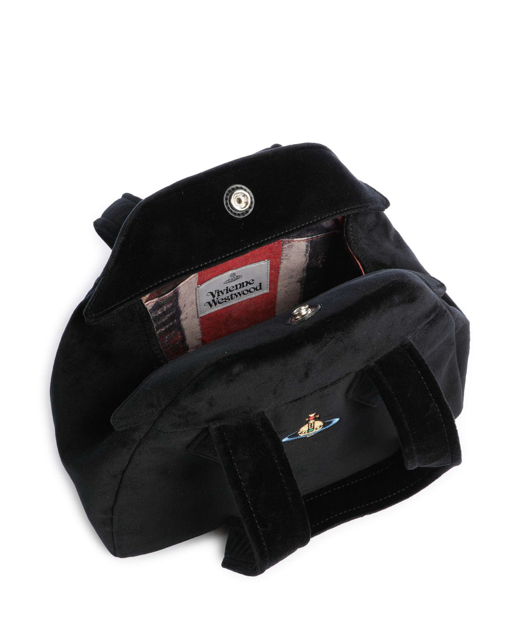 Vivienne Westwood Archive Velvet Medium Handbag black