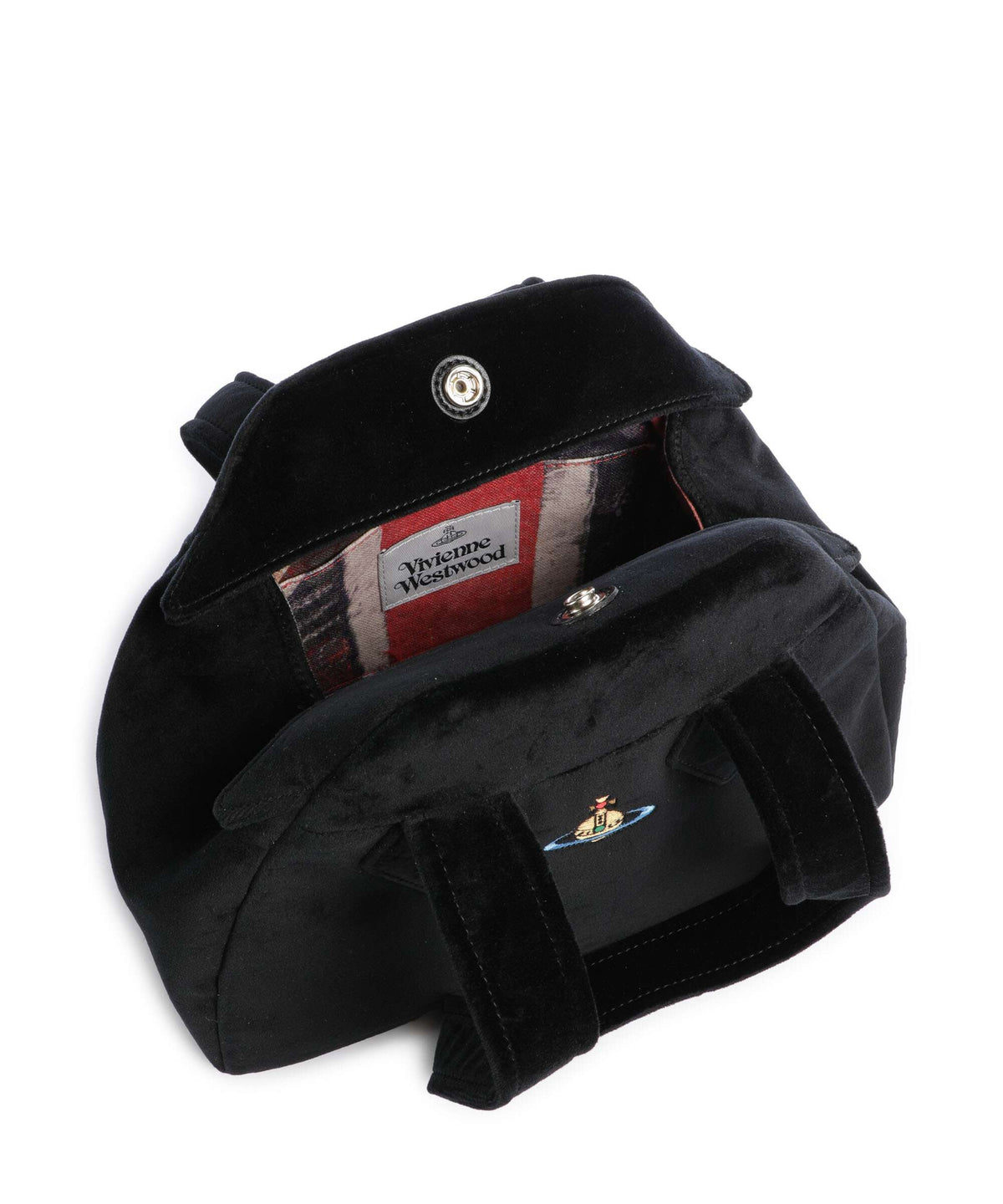 Vivienne Westwood Archive Velvet Medium Handbag black