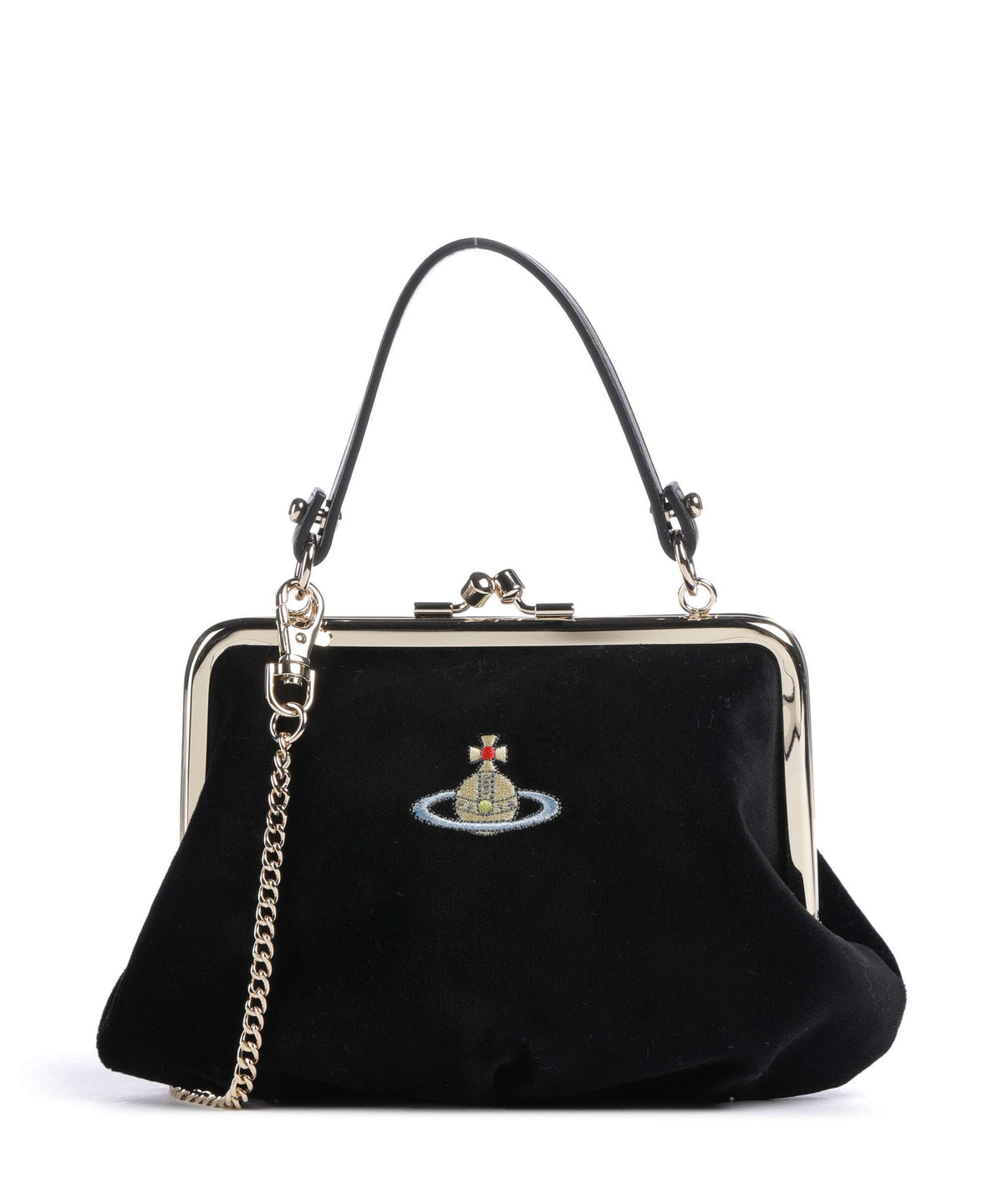 Vivienne Westwood Granny Frame Velvet Crossbody bag black