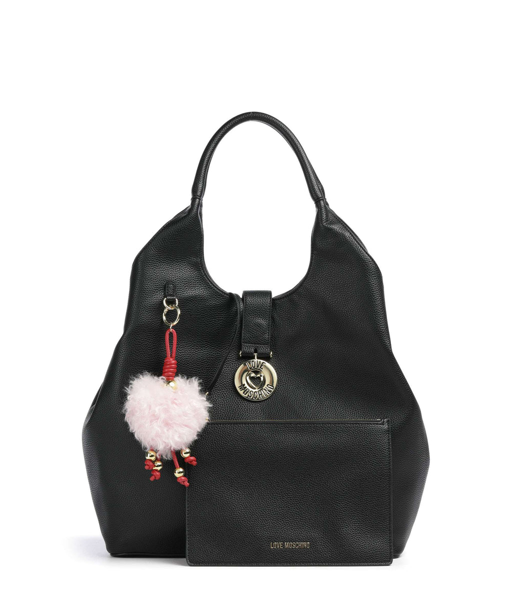 Love Moschino Bouncing Heart Tote bag nero