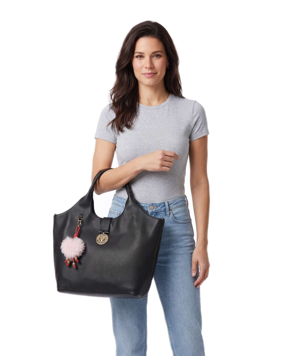 Love Moschino Bouncing Heart Tote bag nero