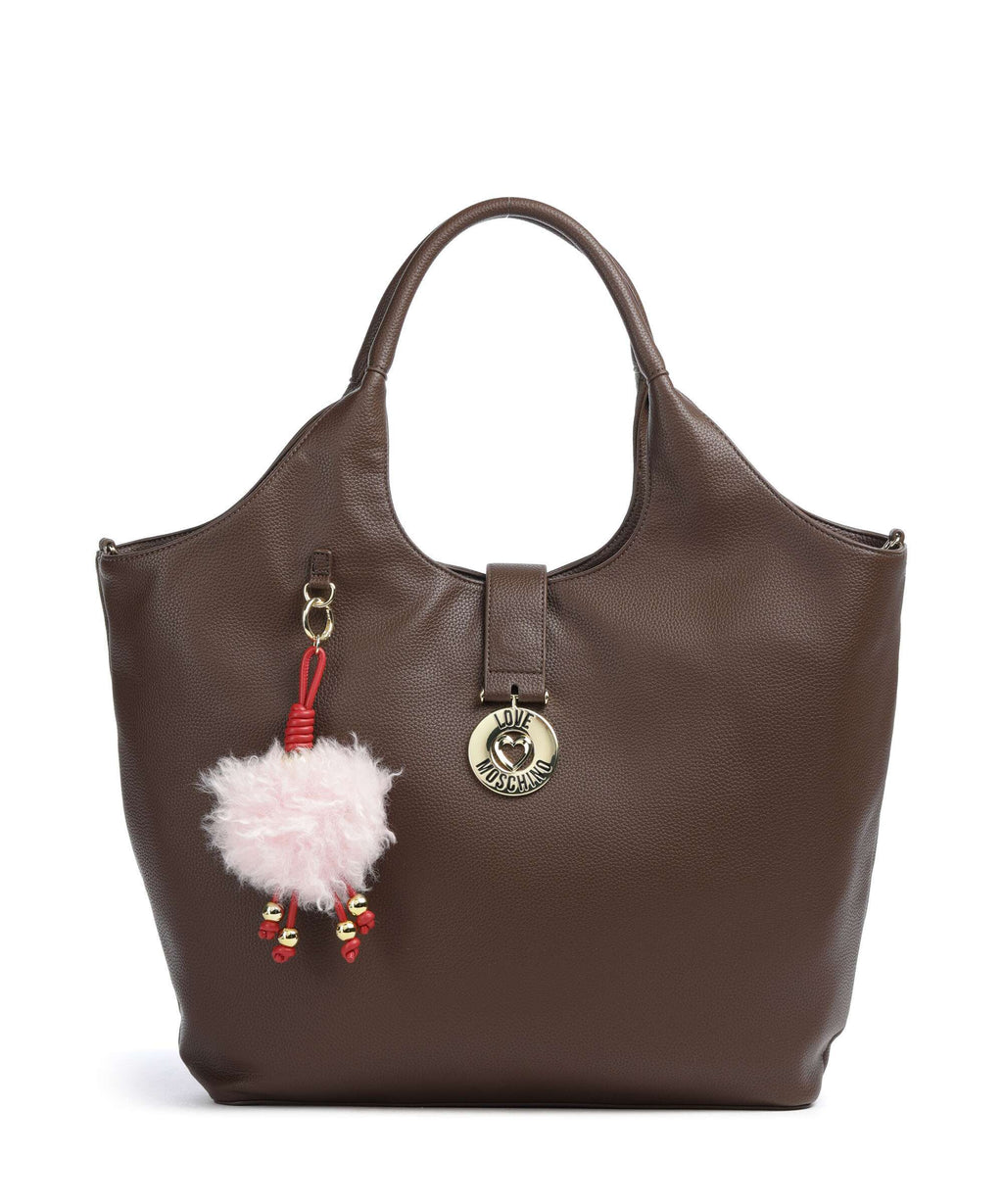 Love Moschino Bouncing Heart Tote bag cioccolato