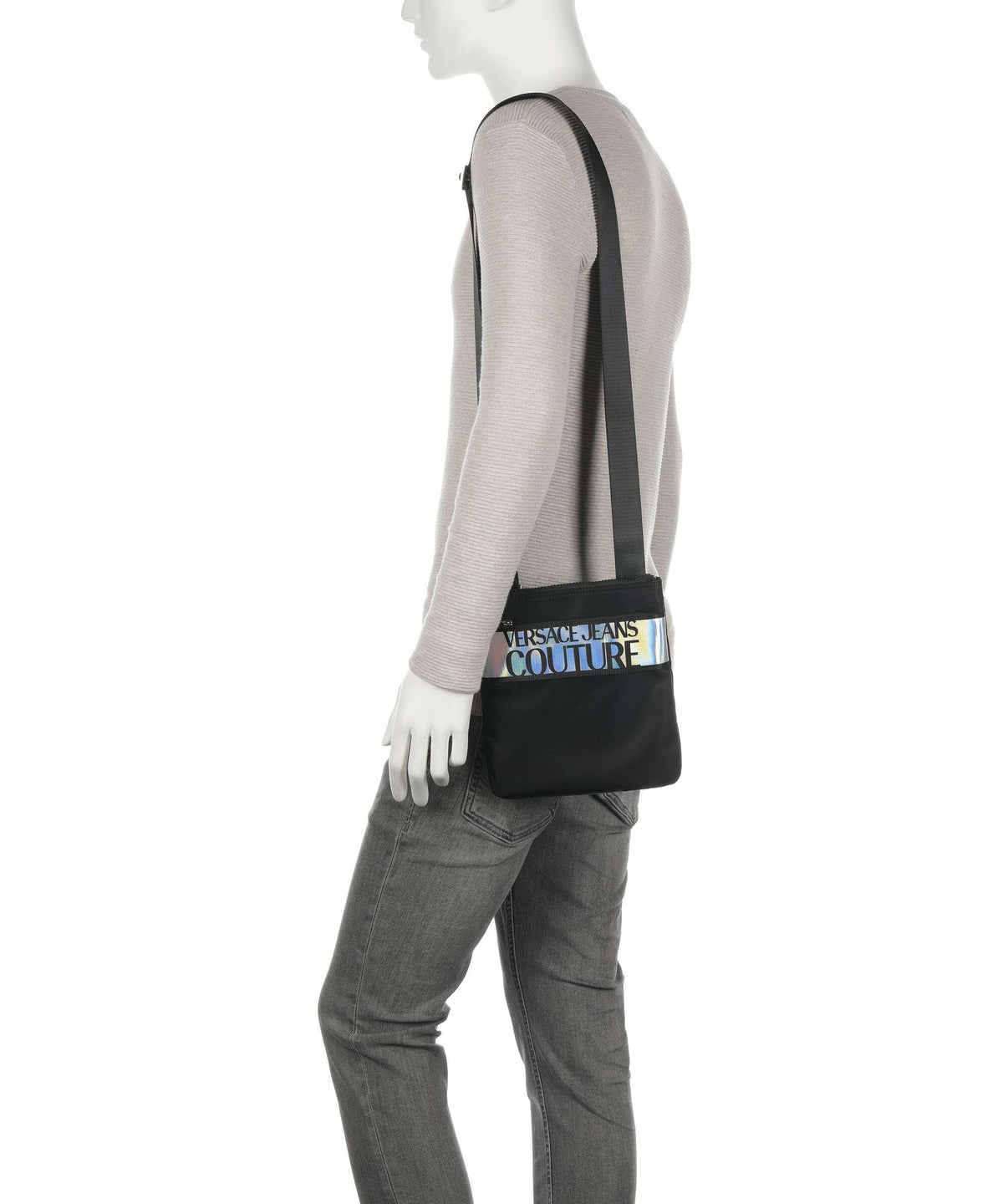 Versace Jeans Couture Iconic Logo Crossbody bag black/silver