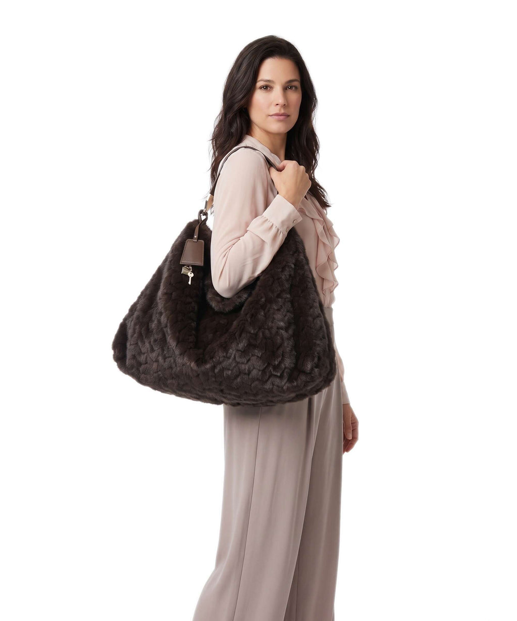 Liu Jo Foulard L Hobo bag deep brown