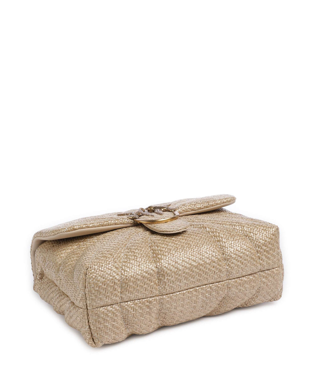 Pinko Love Puff Classic Shoulder bag beige/grigio fumo/antique gold