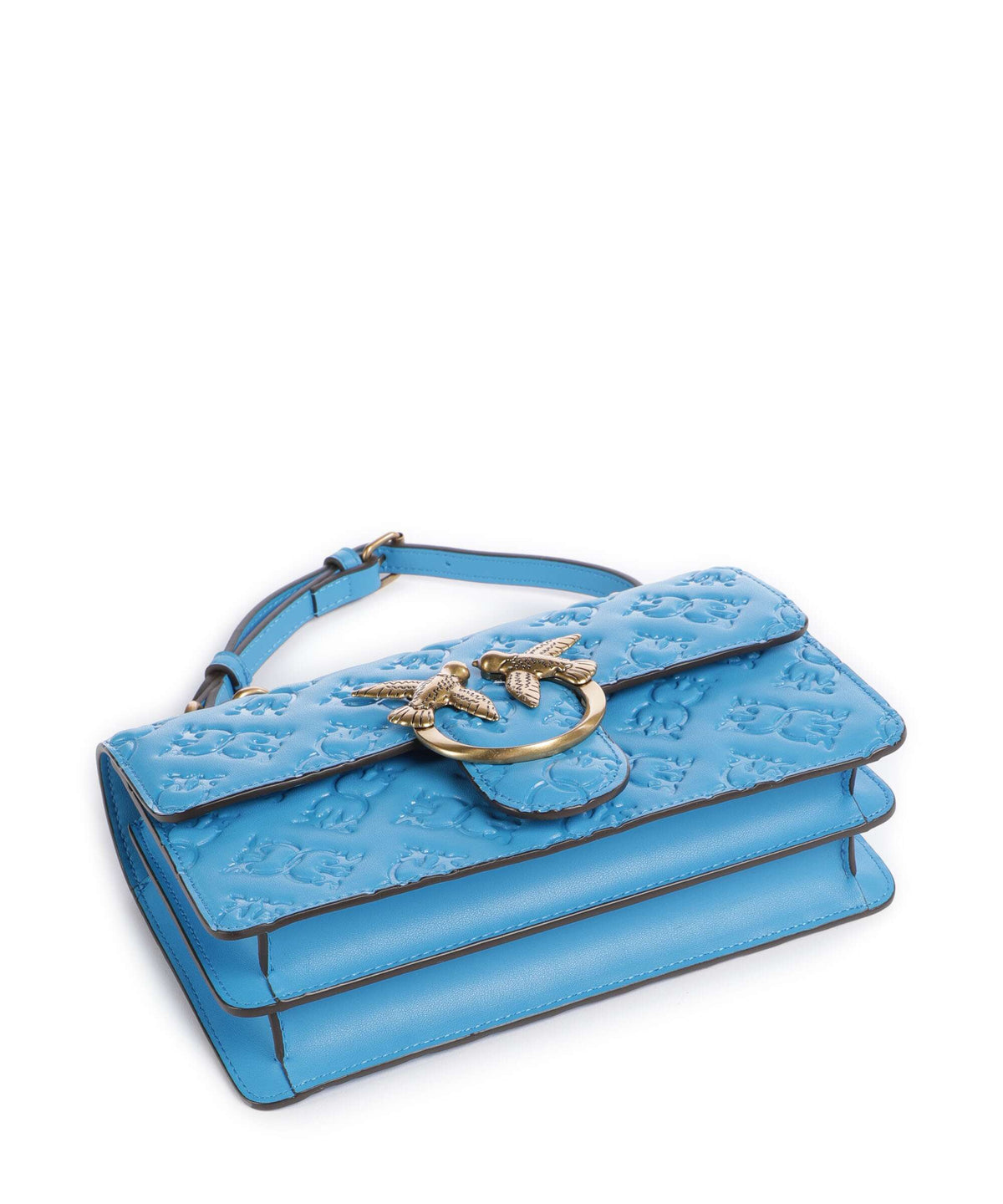 Pinko Love One Mini Shoulder bag azzurro dresda/antique gold