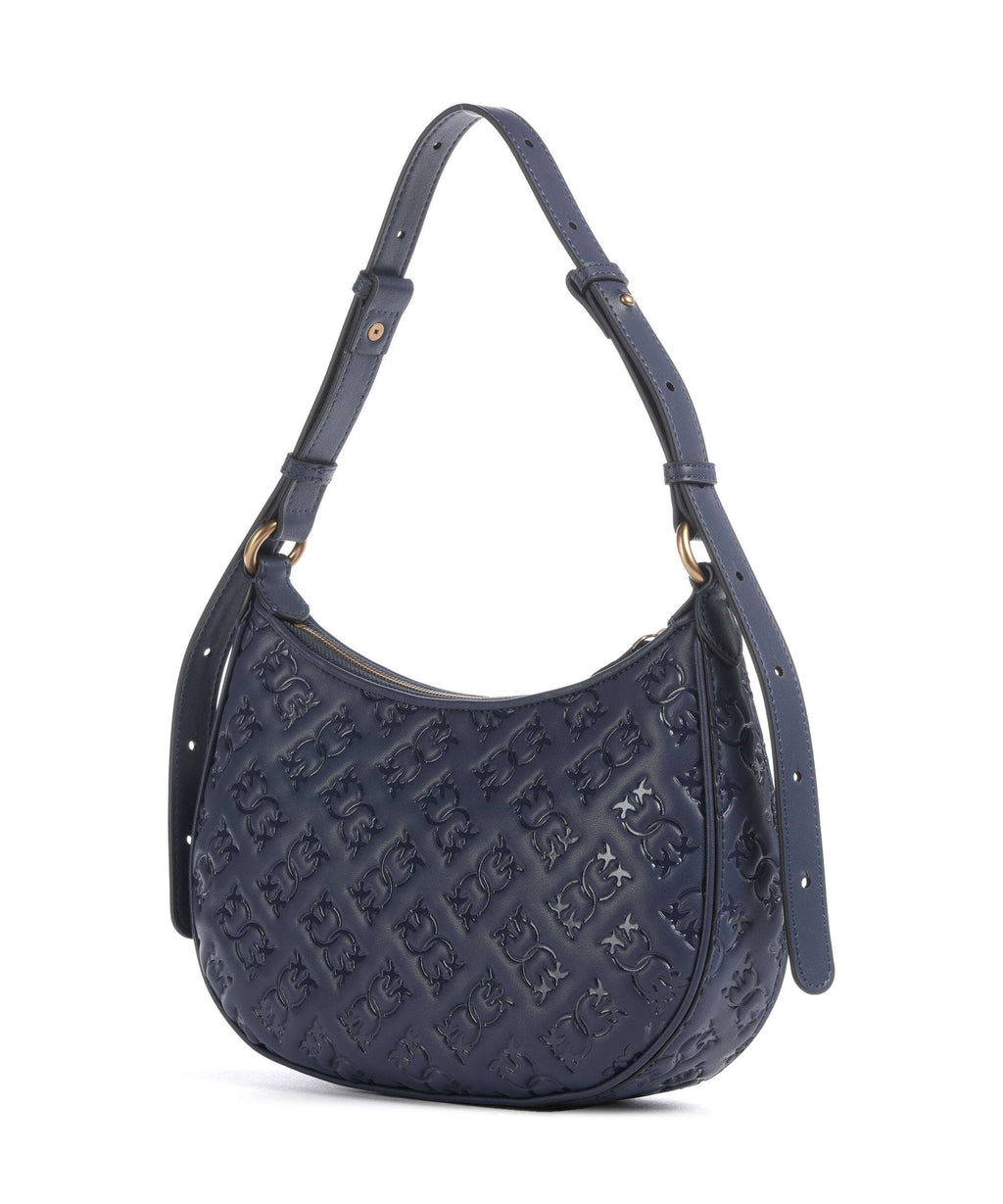 Pinko Half Moon Mini Shoulder bag blu indaco ombroso/antique gold