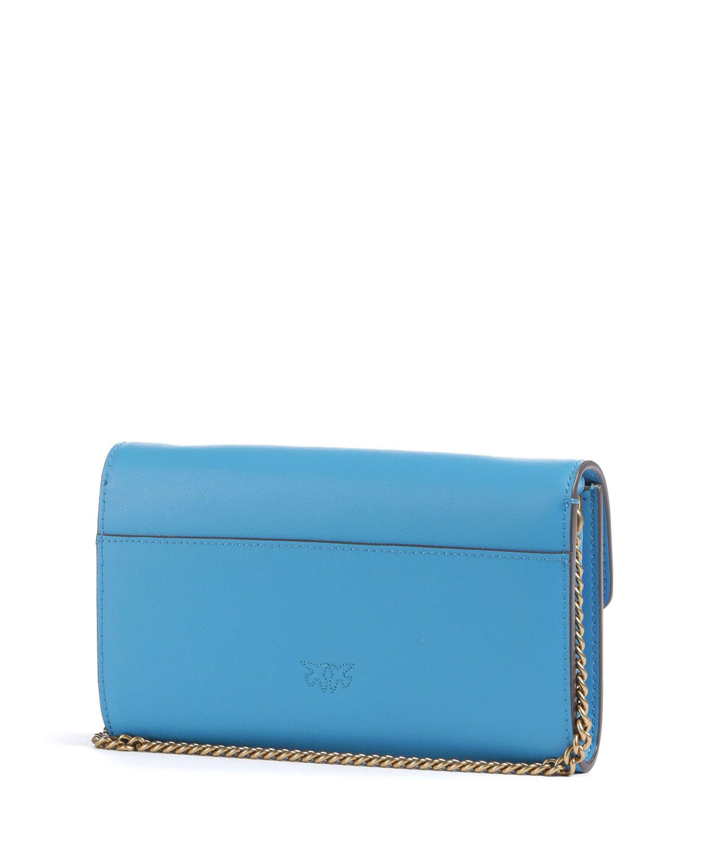 Pinko Love One Wallet azzurro dresda/antique gold