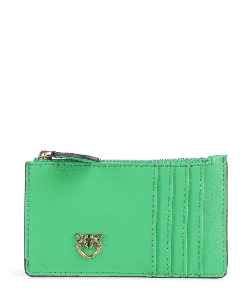 Pinko Airone Credit card holder verde isola/antique gold