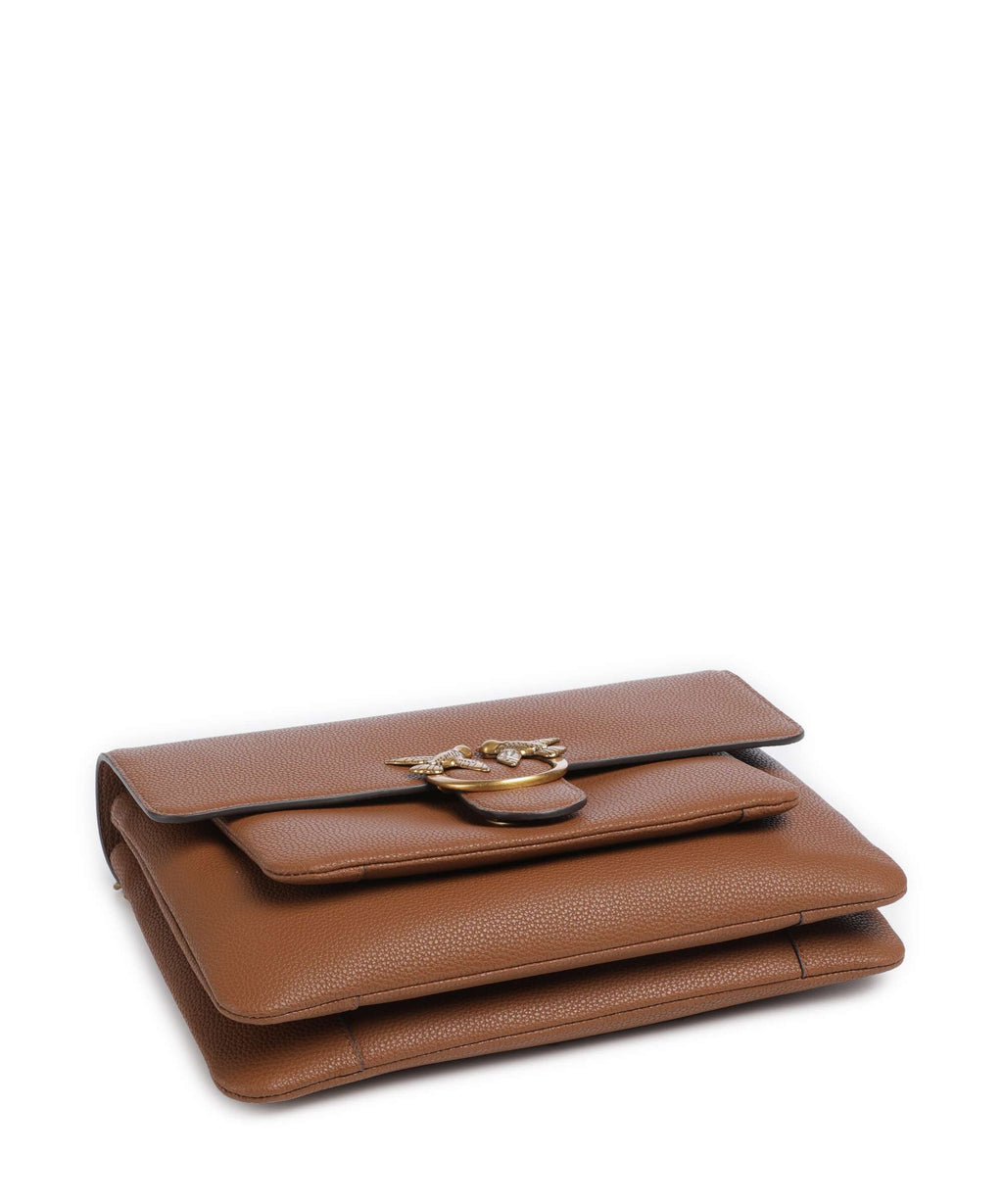 Pinko Love Soft Big Shoulder bag marrone/leone/antique gold