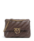 Pinko Love Puff Big Shoulder bag marrone castano/antique gold