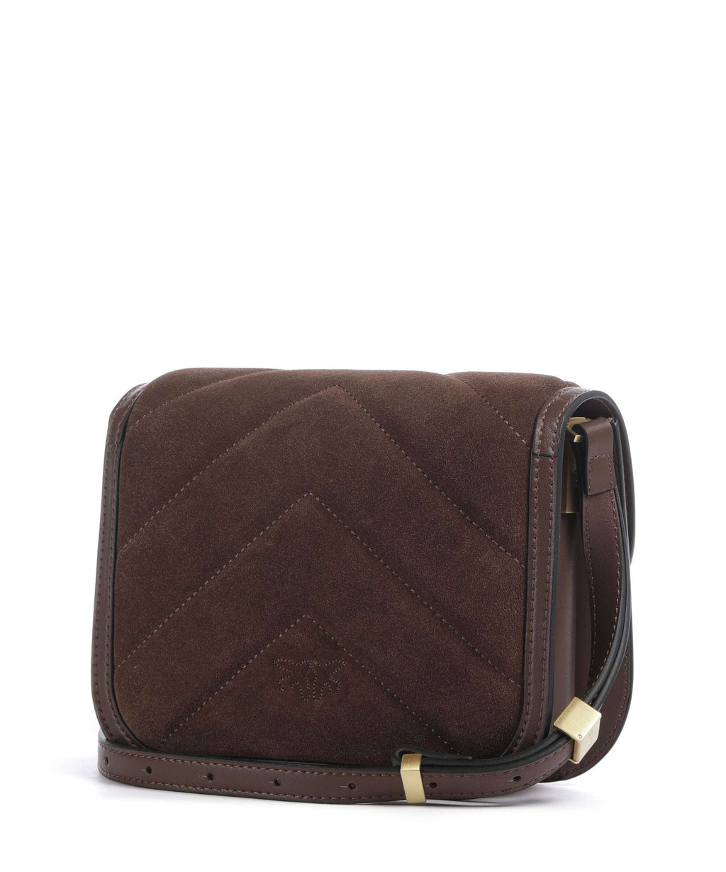 Pinko Love Box Crossbody bag marrone castano/matt gold