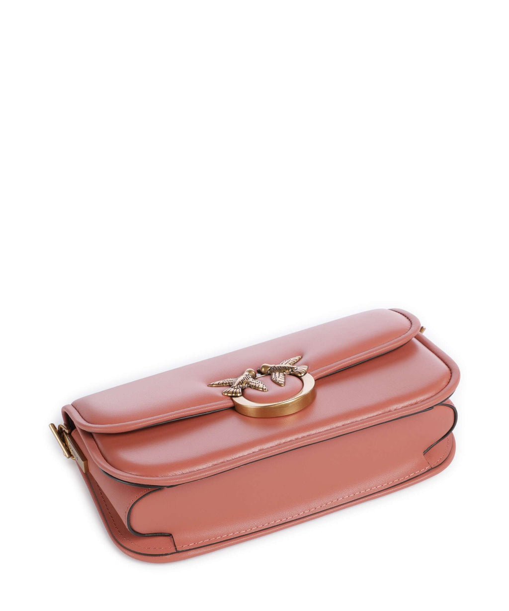Pinko Love Box Horizontal Shoulder bag marrone aragona/antique gold