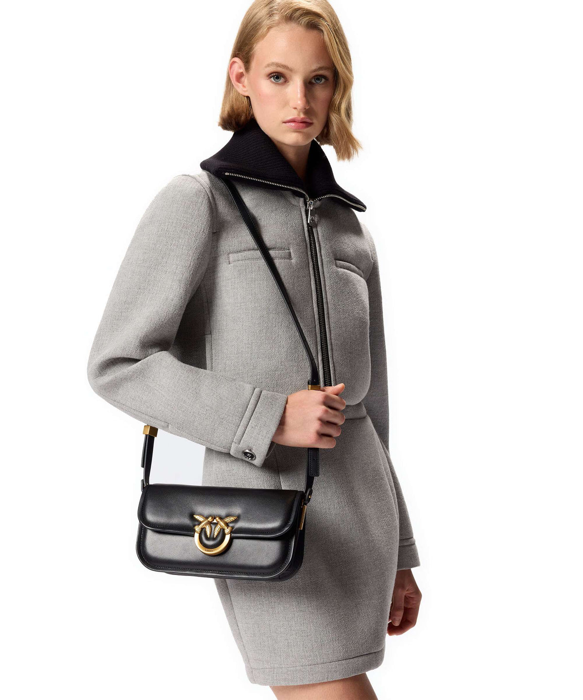 Pinko Love Box Horizontal Shoulder bag nero/antique gold