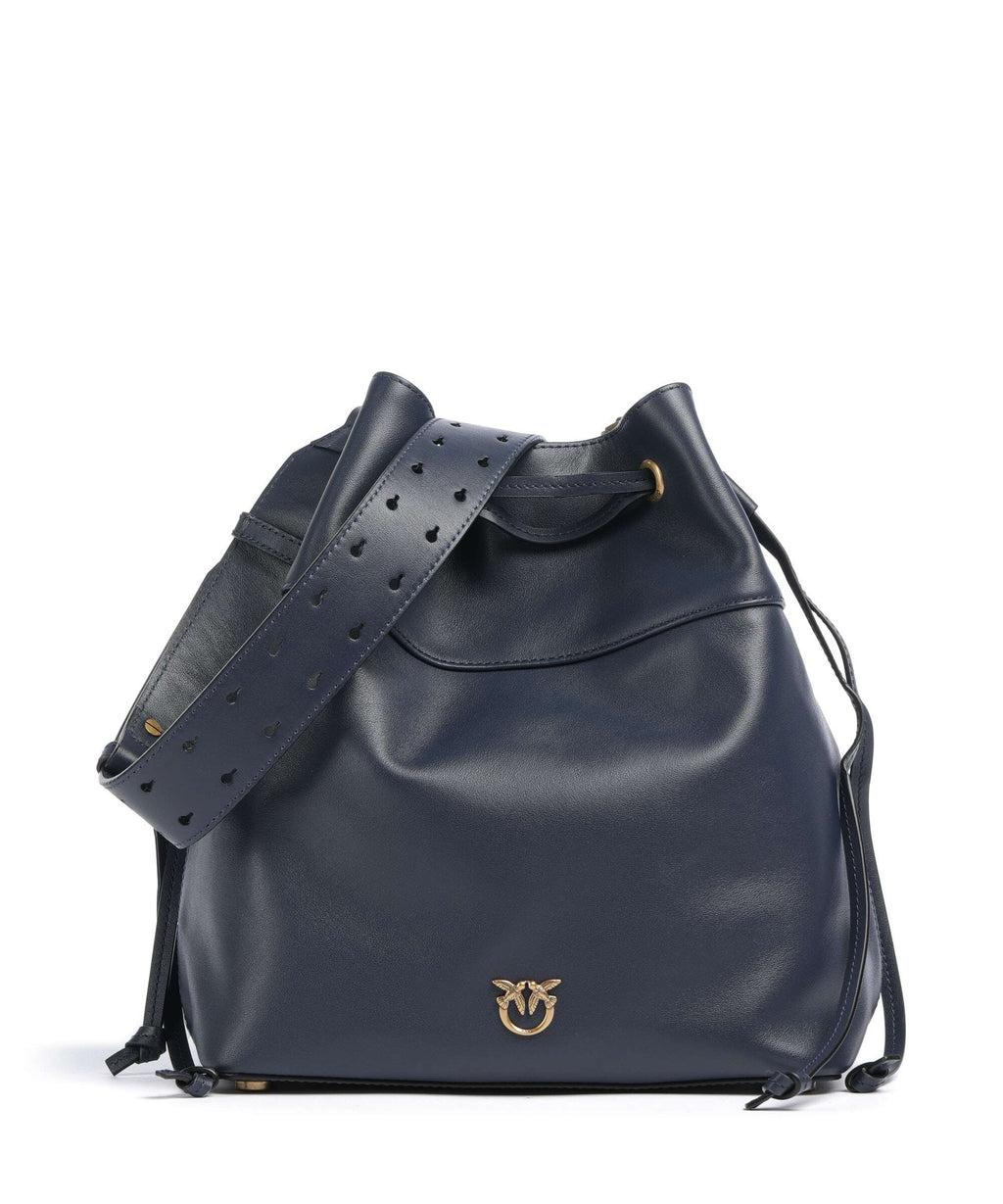 Pinko Secchiello Classic Bucket bag blu indaco ombroso/antique gold