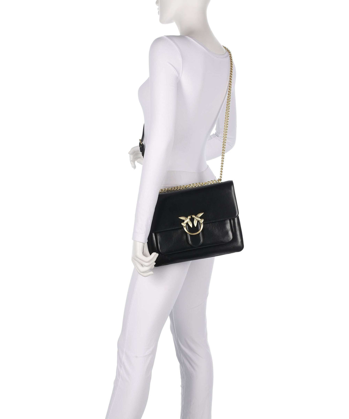 Pinko Love One Soft Big Shoulder bag nero limousine/matt gold