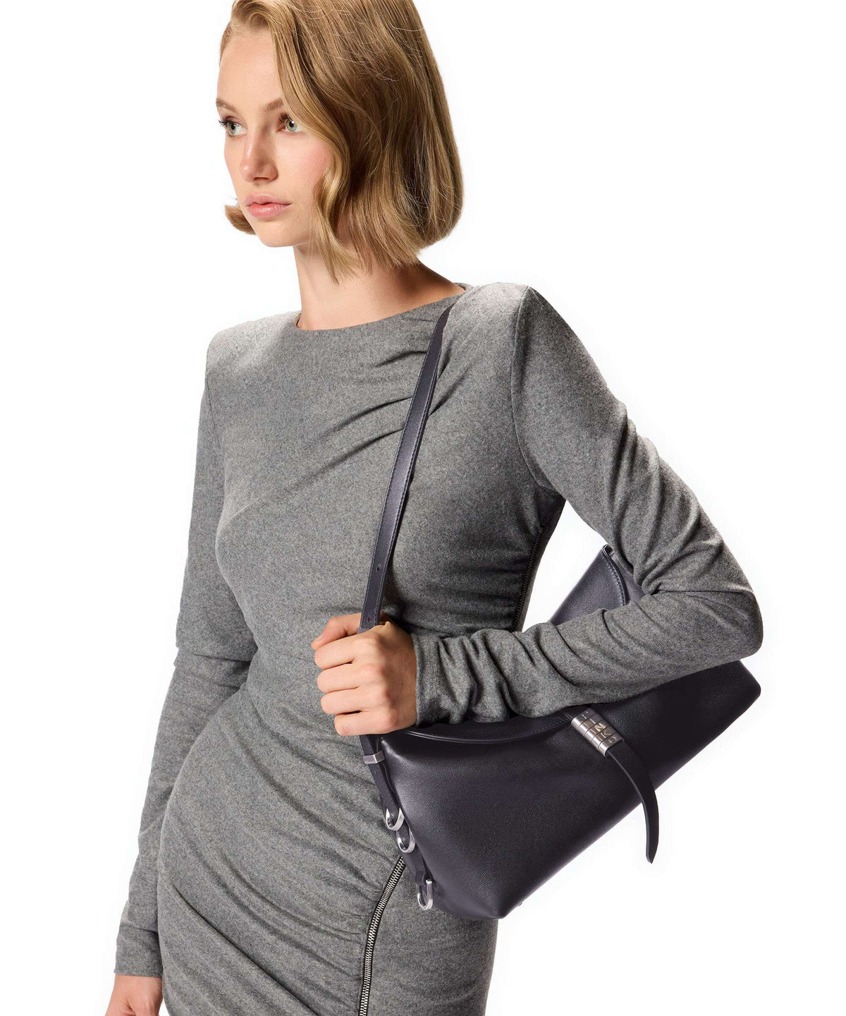 Pinko Saddle Shoulder bag nero limousine/matt silver