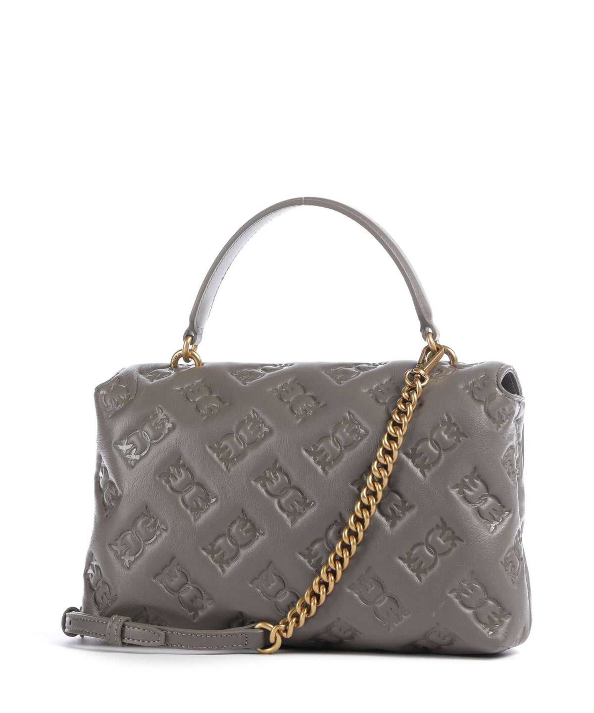 Pinko Love Lady Puff Classic Handbag grigio asfalto/antique gold