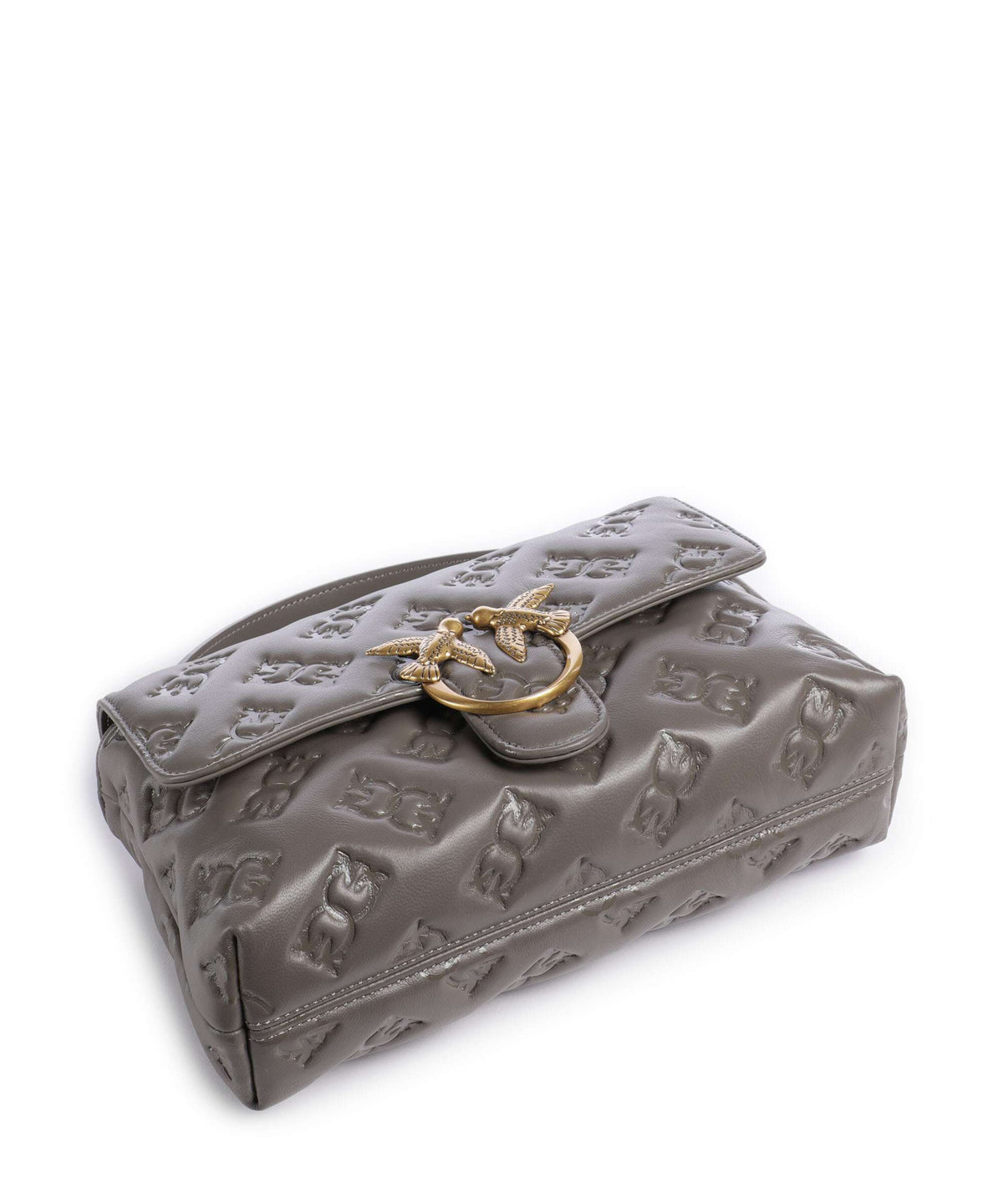 Pinko Love Lady Puff Classic Handbag grigio asfalto/antique gold