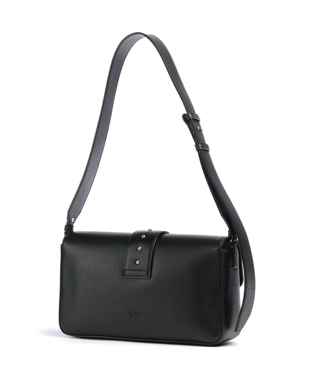 Pinko Love One Classic Slouchy Shoulder bag nero limousine/matt silver