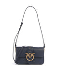 Pinko Love One Mini Slouchy Shoulder bag blu indaco ombroso/antique gold