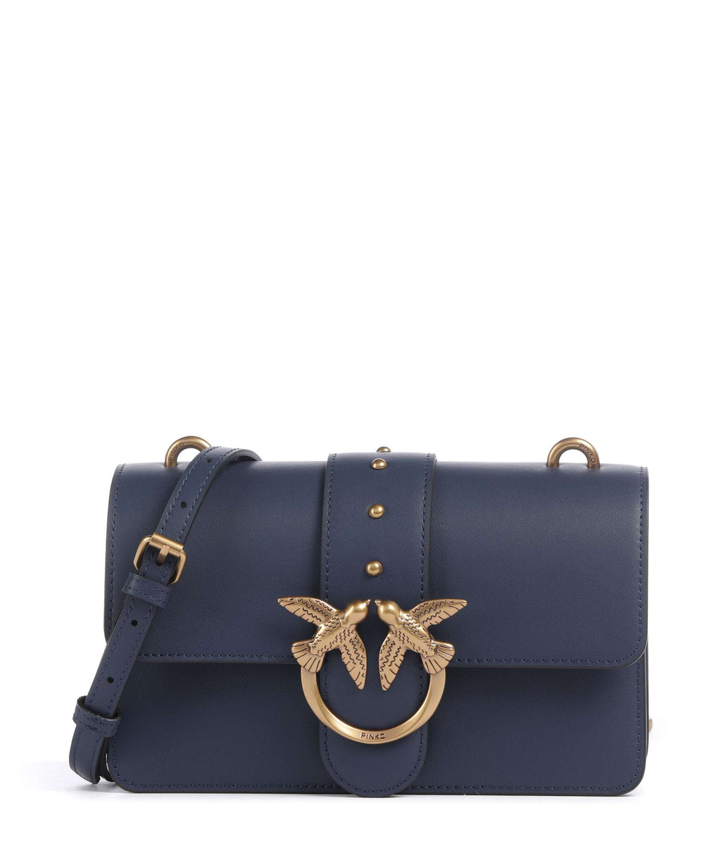 Pinko Love One Mini Crossbody bag blu indaco ombroso/antique gold