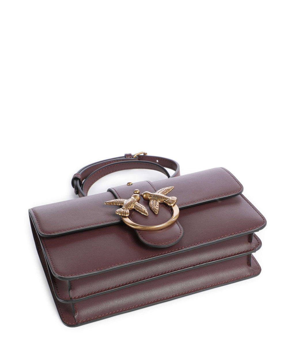 Pinko Love One Mini Crossbody bag cioccolato amaro/antique gold