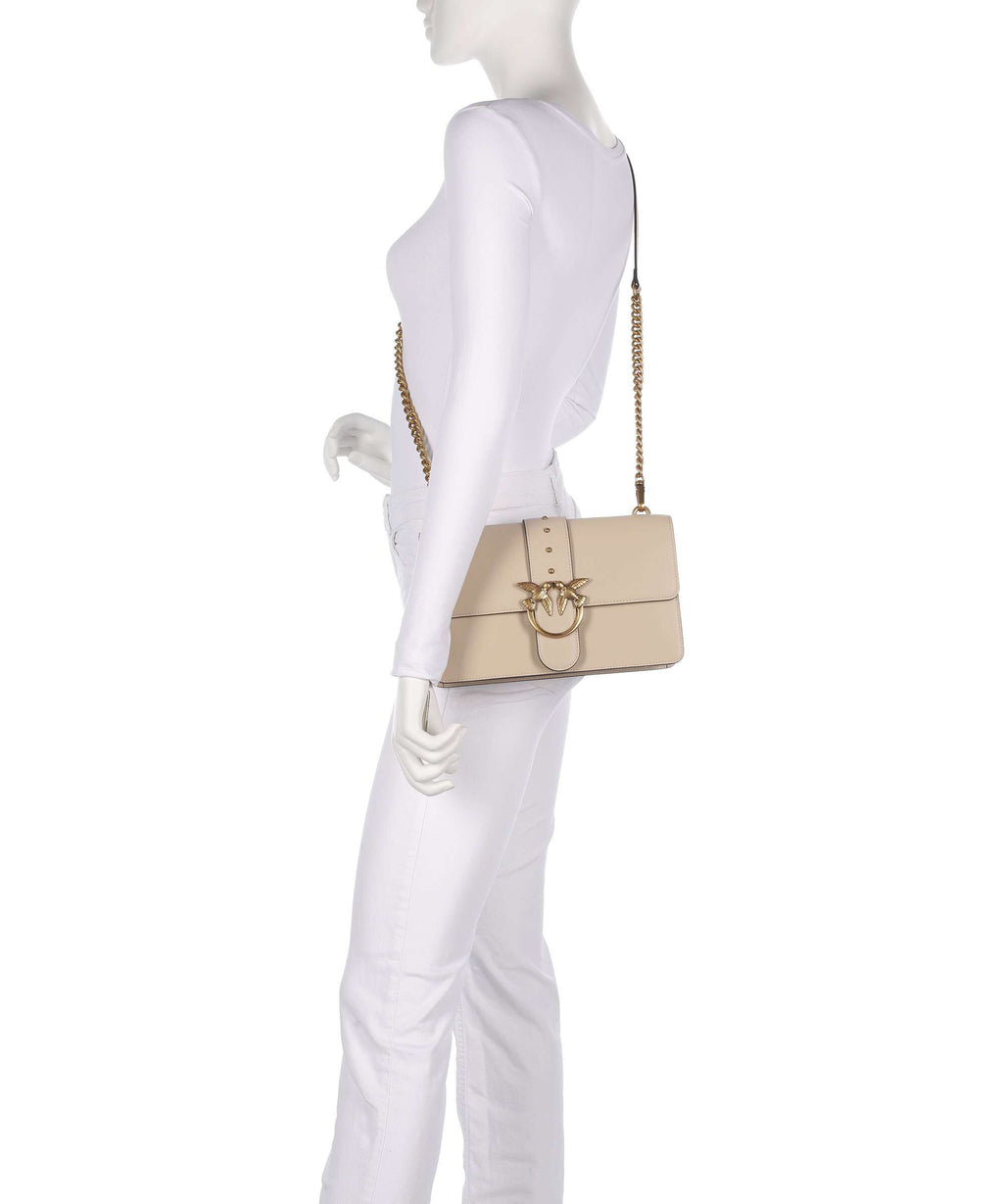 Pinko Love One Classic Crossbody bag beige/grigio fumo/antique gold
