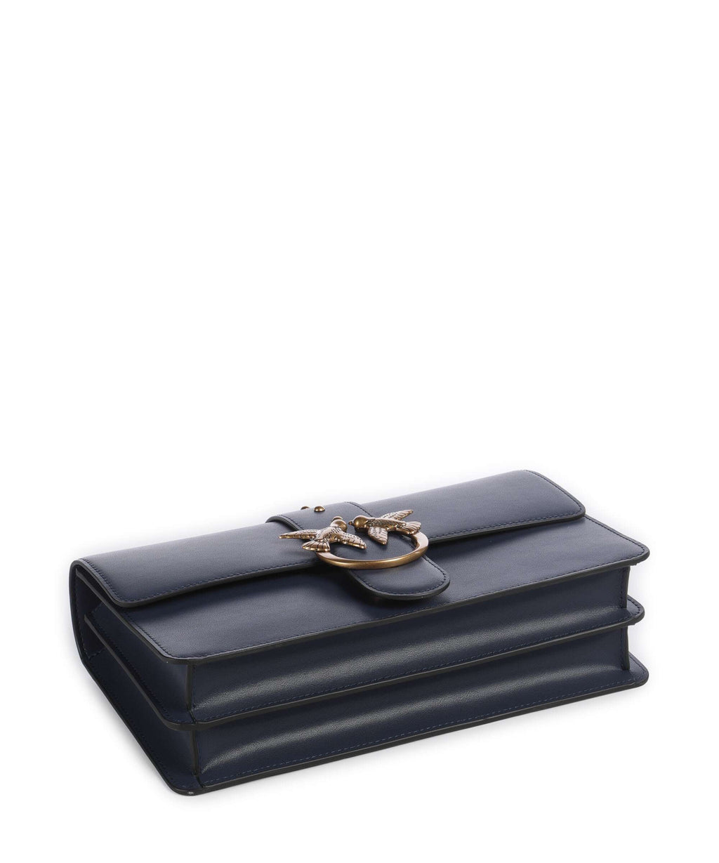 Pinko Love One Classic Crossbody bag blu indaco ombroso/antique gold