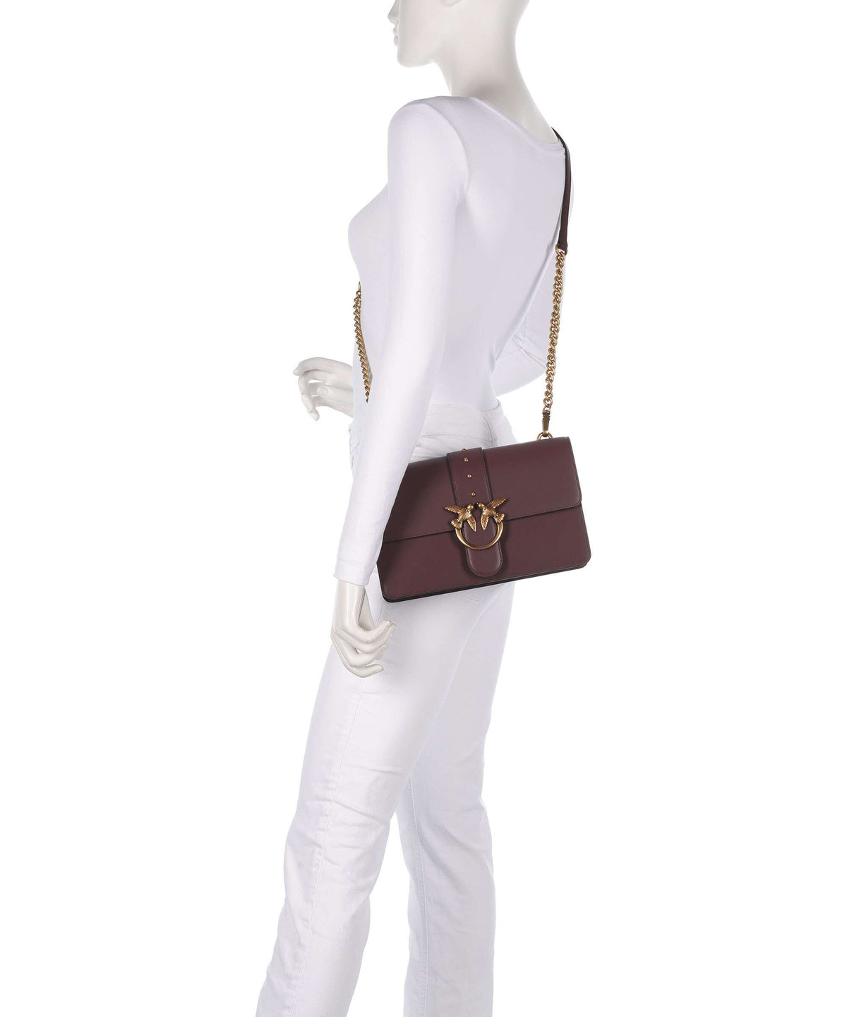 Pinko Love One Classic Crossbody bag cioccolato amaro/antique gold