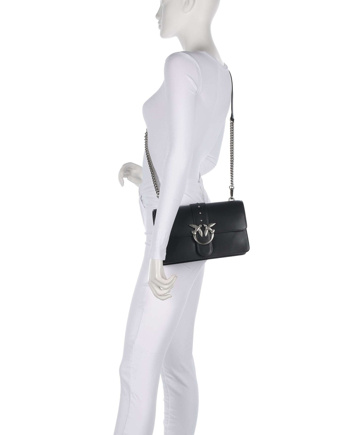 Pinko Love One Classic Crossbody bag nero/old silver