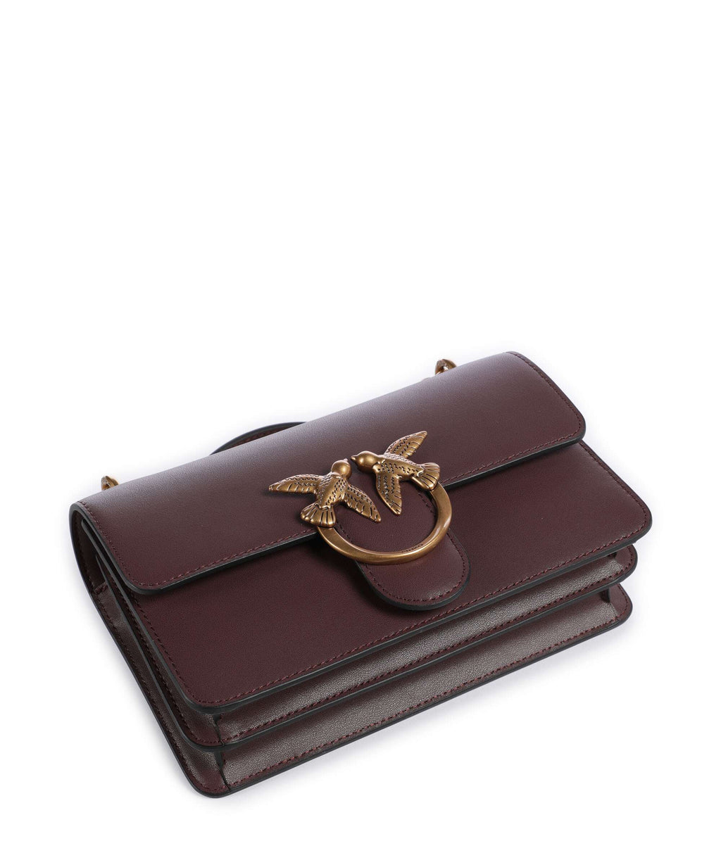 Pinko Love One Mini Shoulder bag cioccolato amaro/antique gold