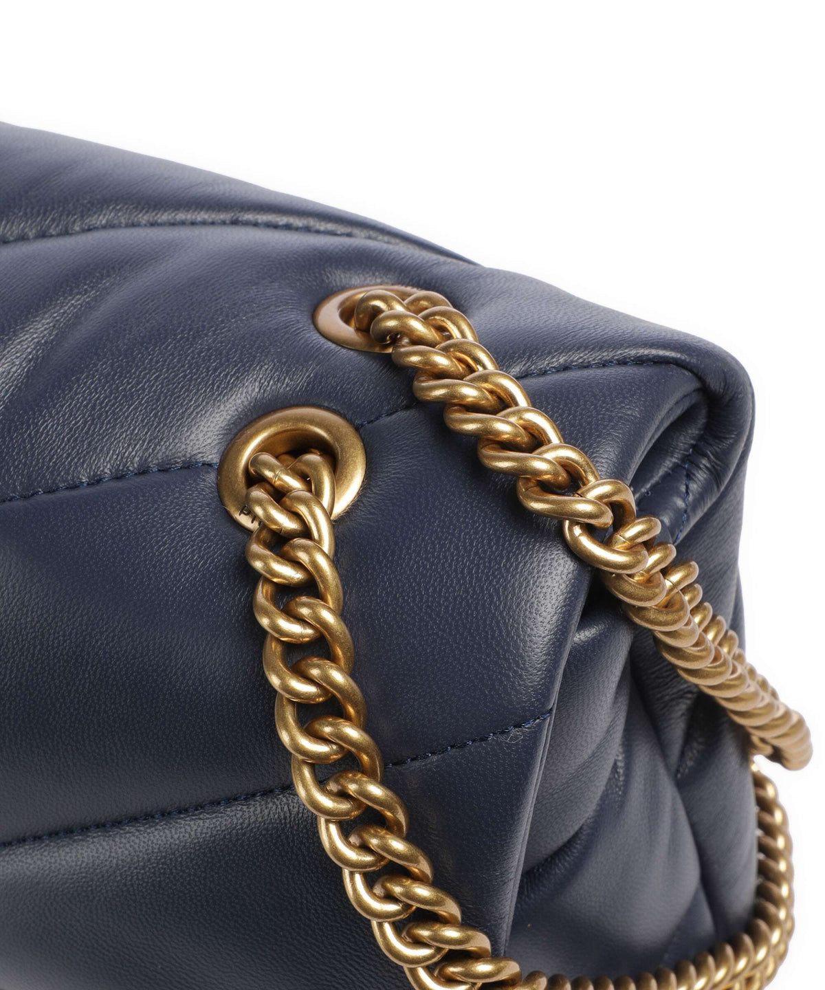 Pinko Love Puff Classic Shoulder bag blu indaco ombroso/antique gold