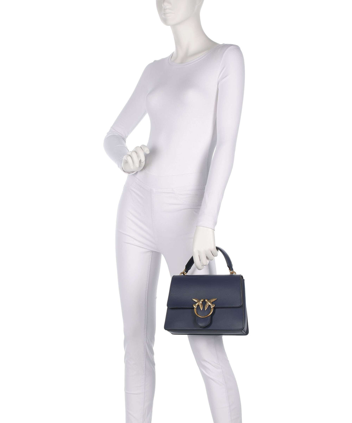 Pinko Love One Classic Handbag blu indaco ombroso/antique gold