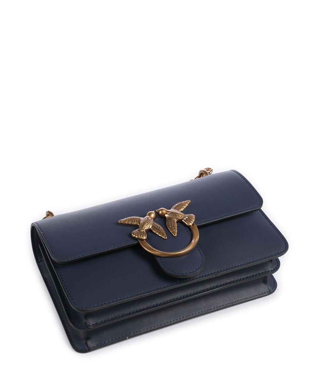 Pinko Love One Mini Shoulder bag blu indaco ombroso/antique gold