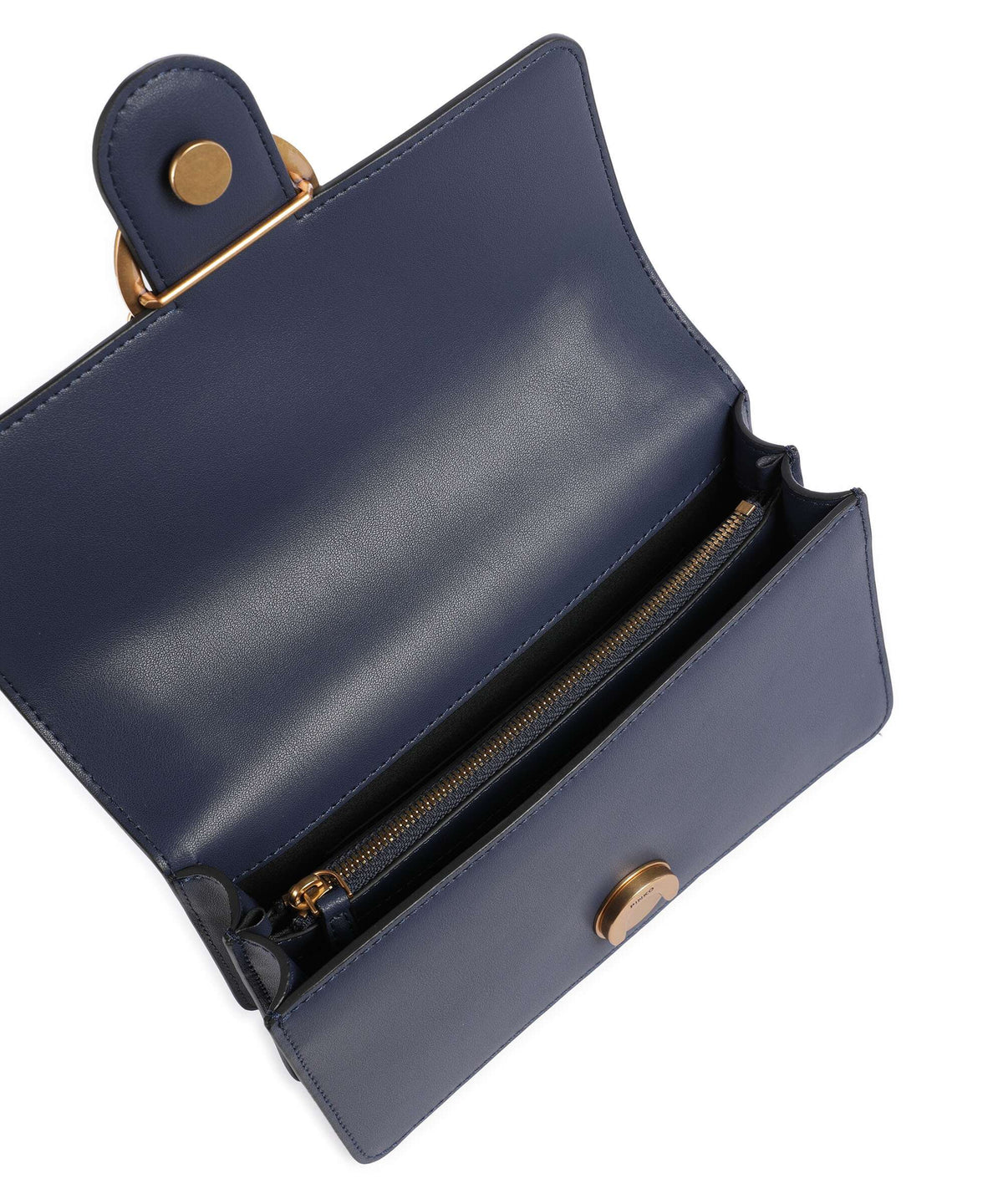 Pinko Love One Mini Shoulder bag blu indaco ombroso/antique gold