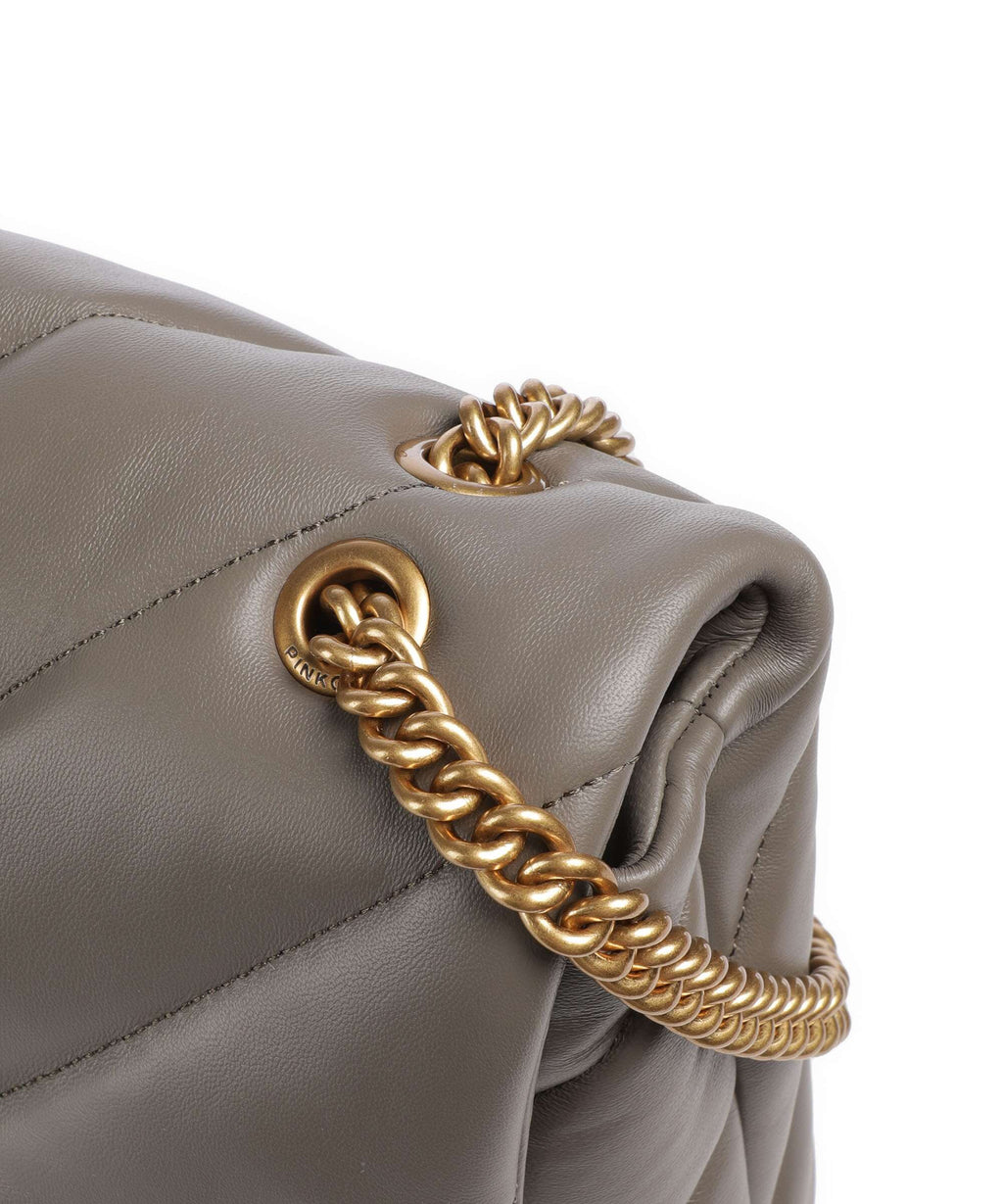 Pinko Love Puff Big Shoulder bag grigio asfalto/antique gold