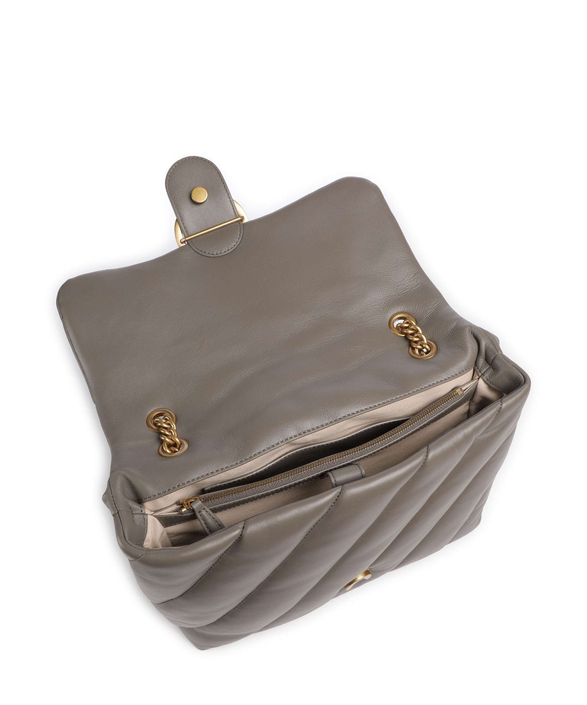 Pinko Love Puff Big Shoulder bag grigio asfalto/antique gold