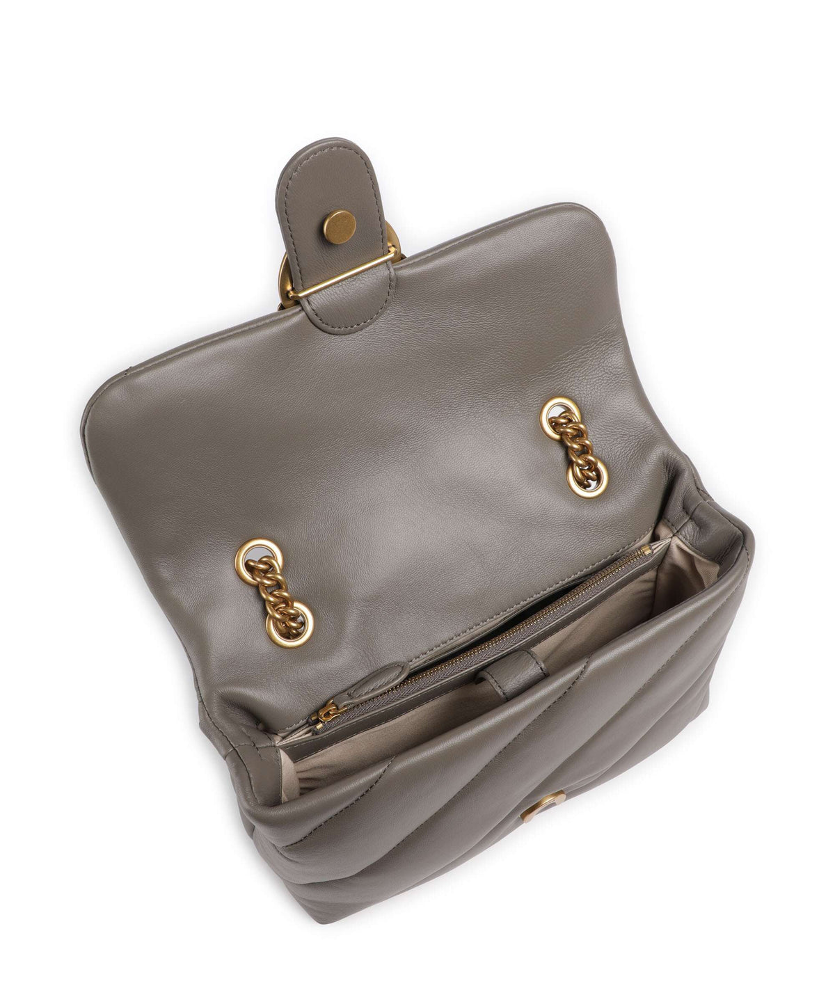 Pinko Love Puff Classic Shoulder bag grigio asfalto/antique gold