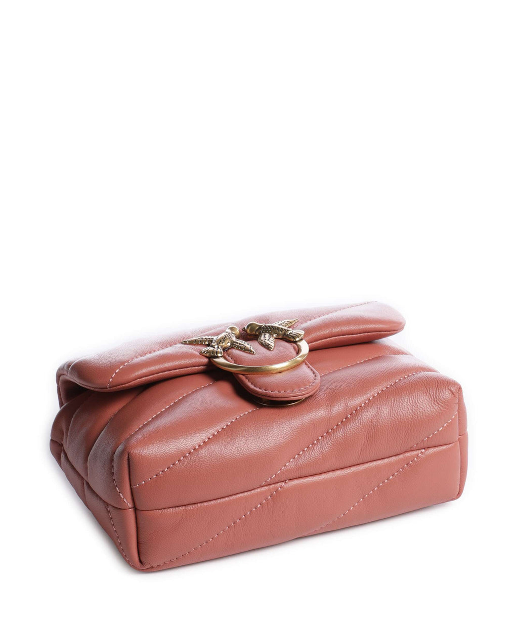 Pinko Love Puff Baby Shoulder bag marrone aragona/antique gold