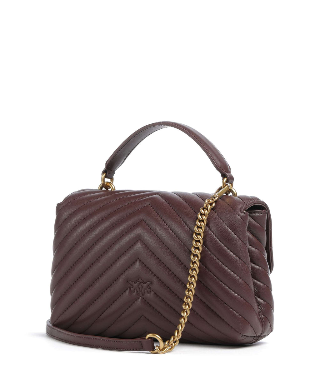 Pinko Love Lady Puff Mini Handbag cioccolato amaro/antique gold
